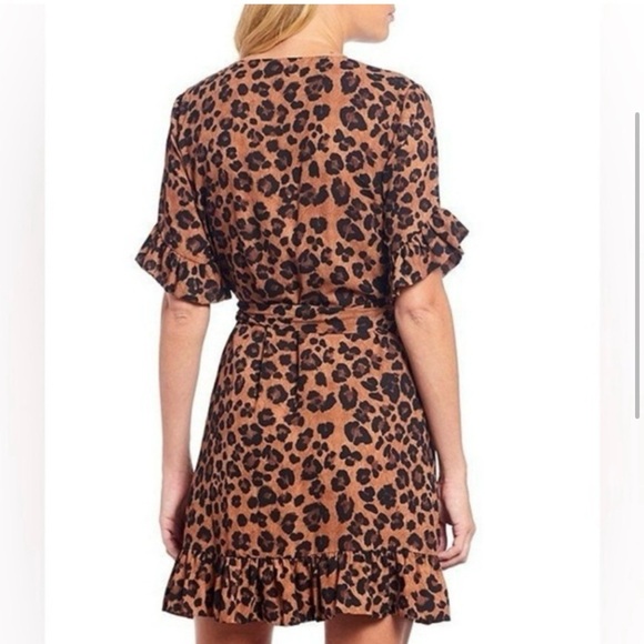 Gianni Bini Animal Print Ruffle Mini Dress - Picture 3 of 7